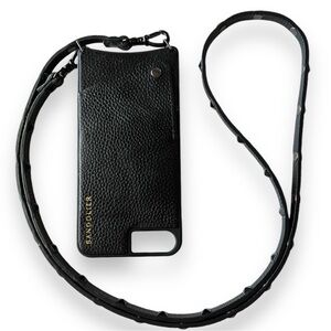 Bandolier Emma Black Leather and Pewter Strap IPhone 6/7/8 Plus